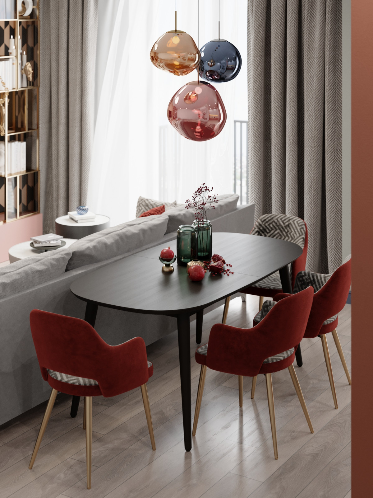 Квартира с ярким характером 120м2