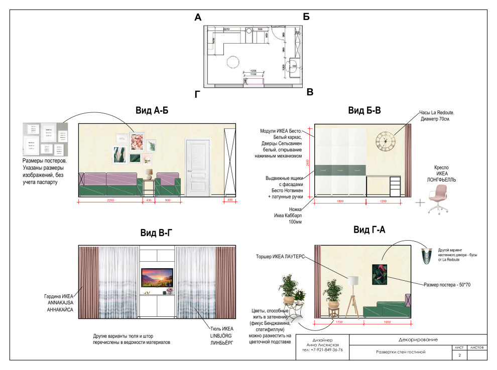 Подбор обстановки в готовом ремонте. Санкт-Петербург