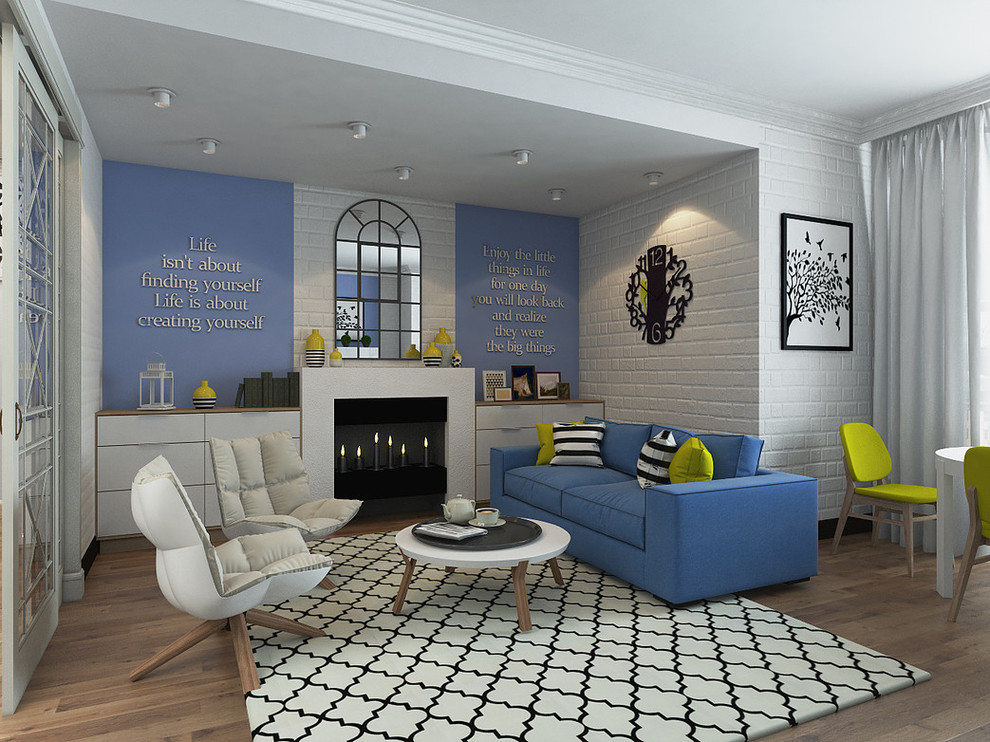 Квартира в современном стиле для девушки 25 лет в Москве