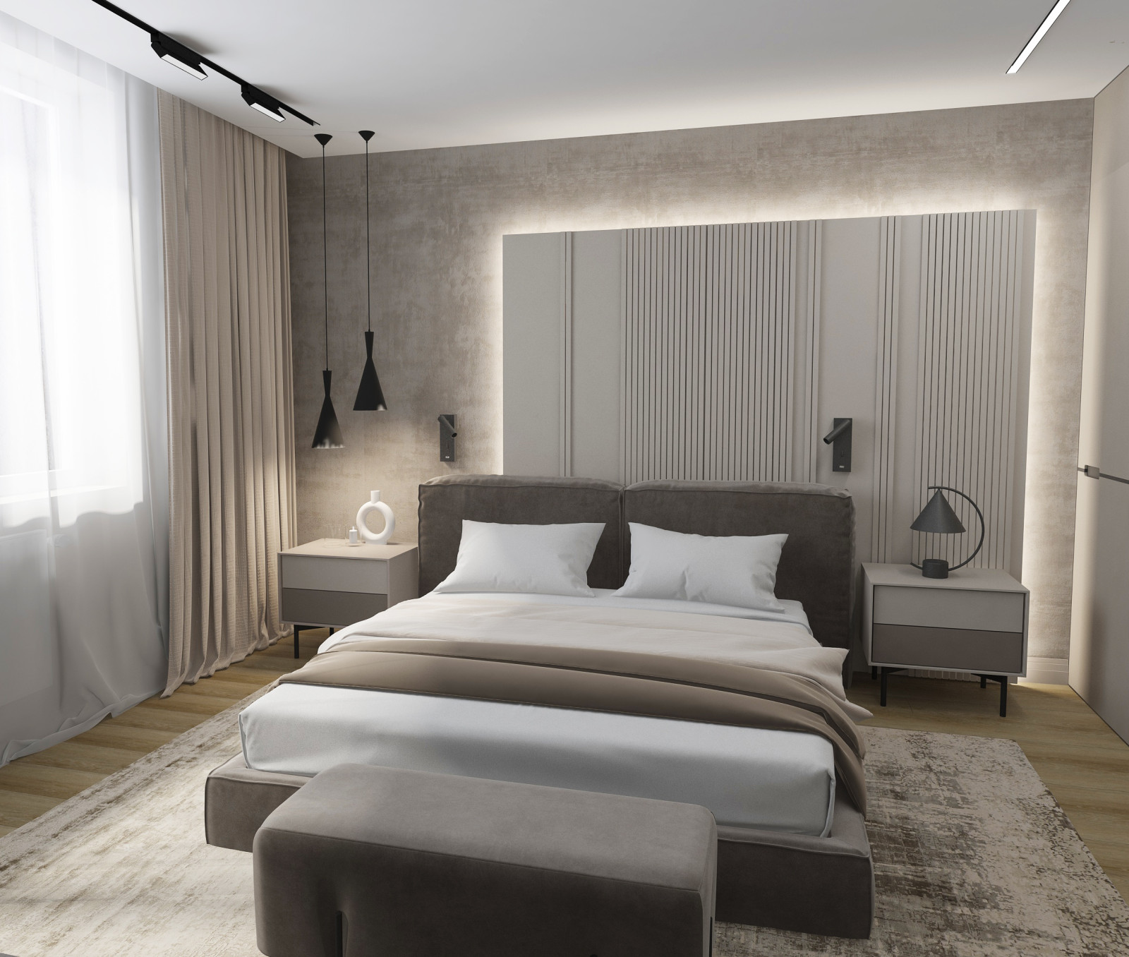 Обложка проекта: Дизайн-проект  спальни 17 кв.м