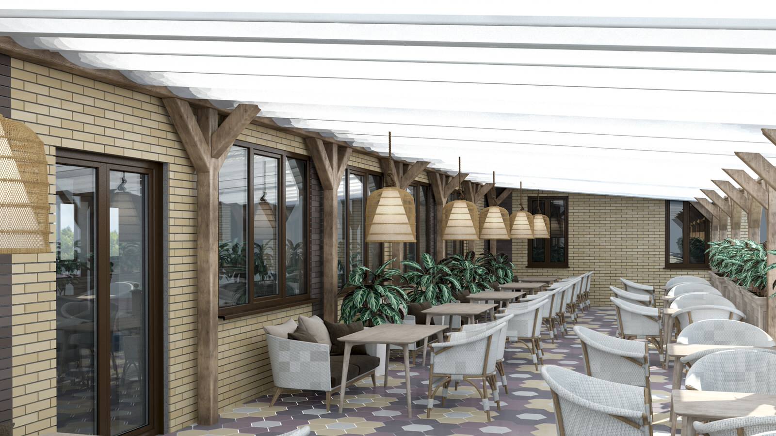 Restaurant_007_визуализация интерьера террасы ресторана в "г.Волгодонск"
