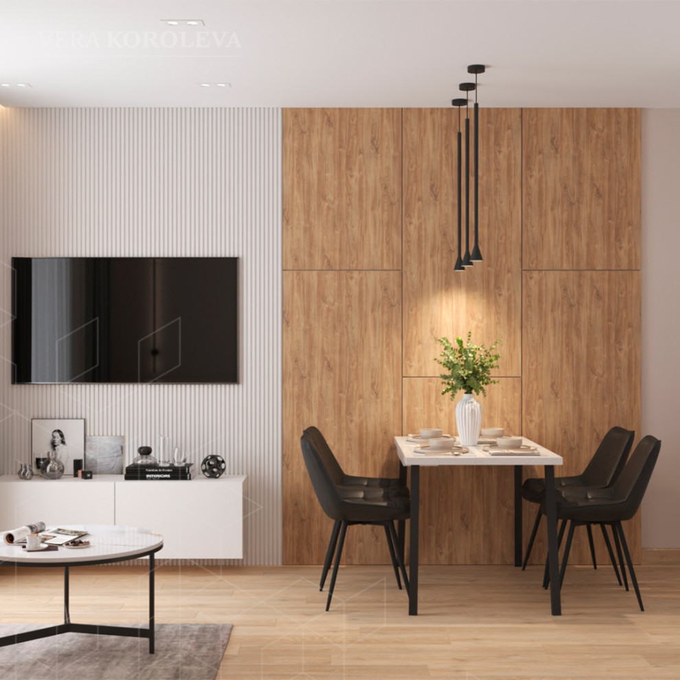 Дизайн-проект двухкомнатной квартиры для семьи с детьми в ЖК "Модум"