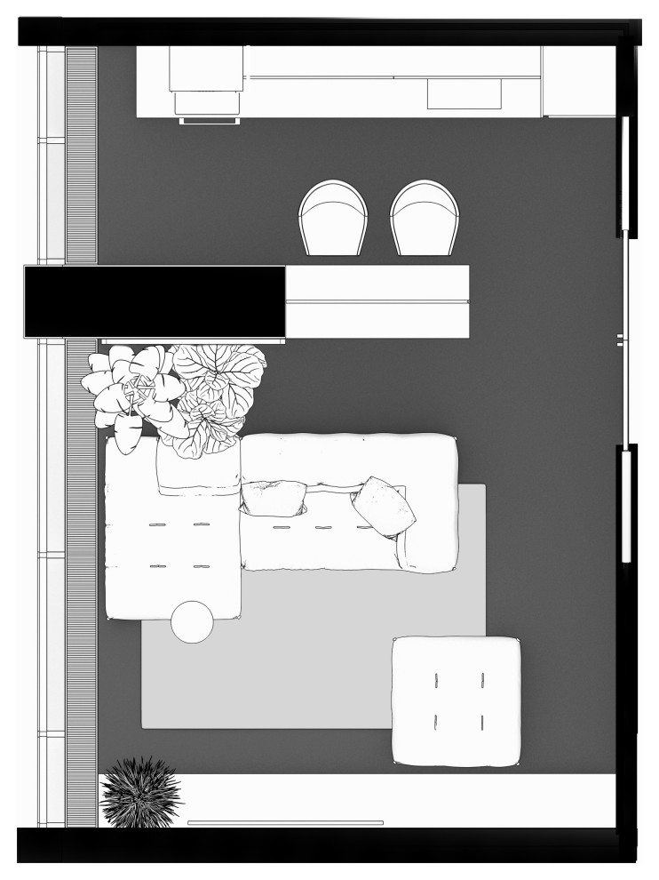 Белая квартира (гостиная)