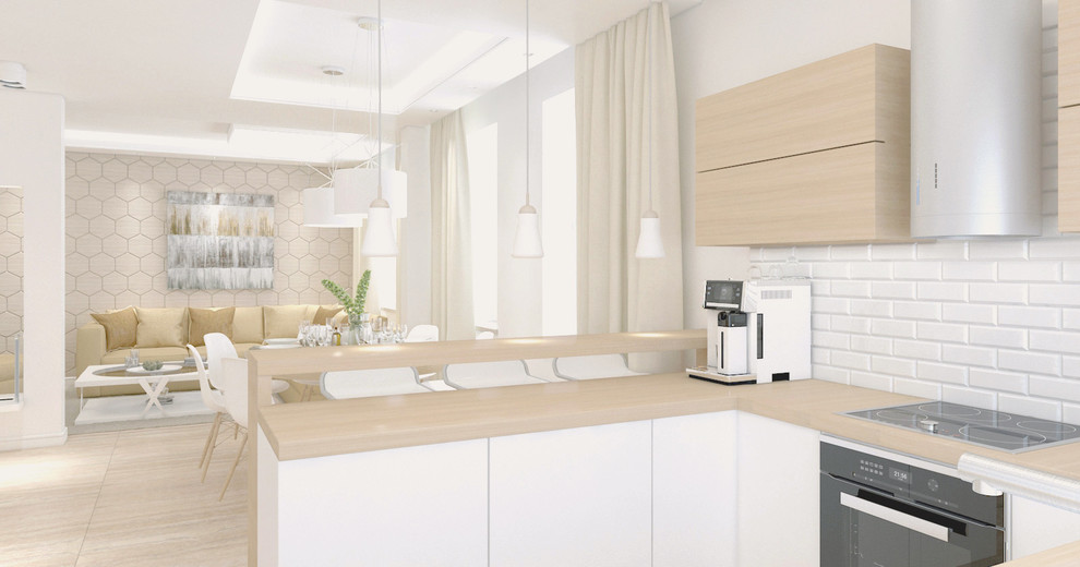 Кухня в частном доме от архитектора