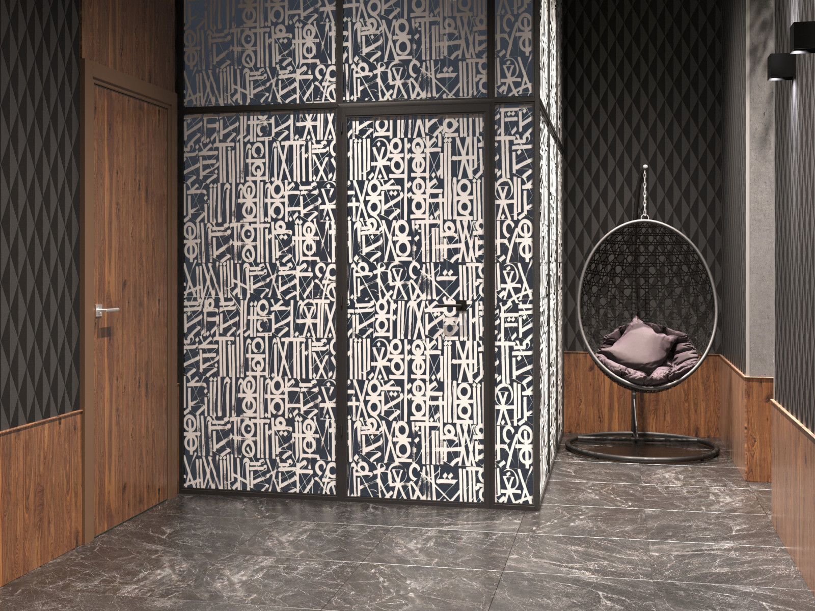 Дизайн интерьера салона в стиле лофт