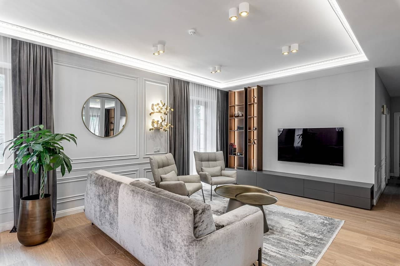 Дизайн-проект интерьера квартиры. Современный классический стиль