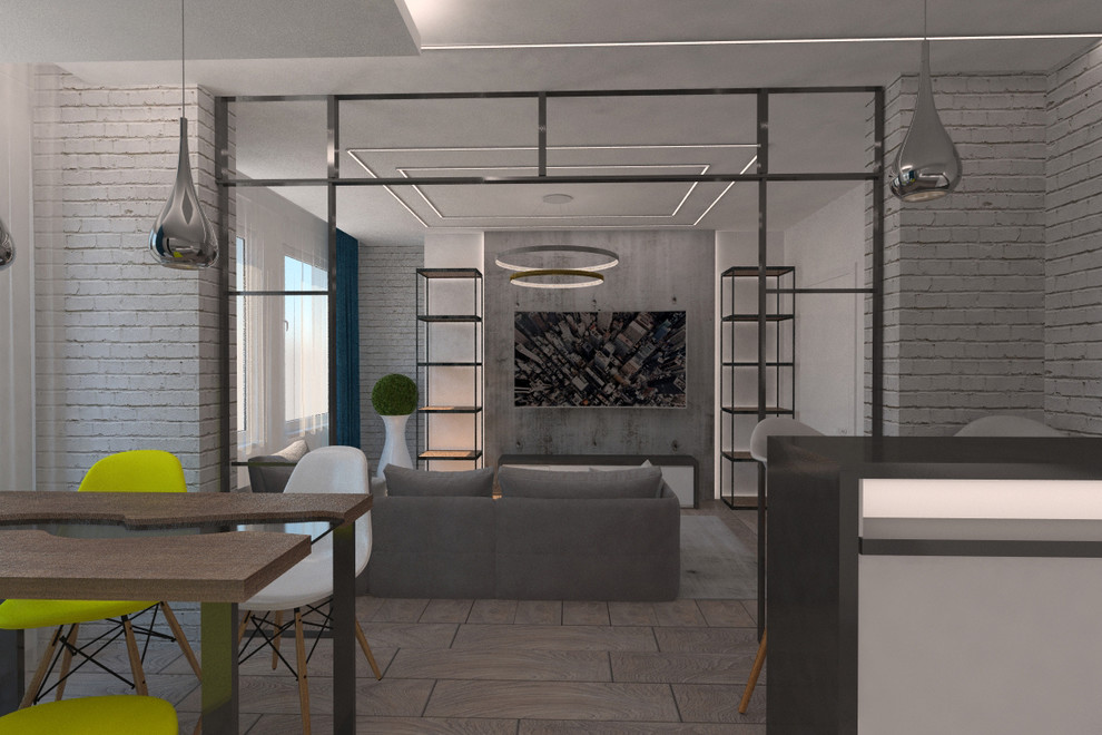 Дизайн 2-х комнатной квартире,в ЖК "Маршал" в стиле лофт