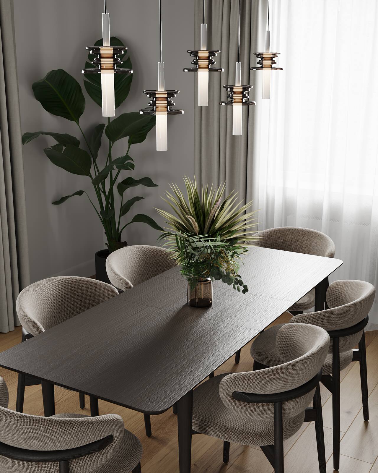 Кухня-гостиная (Частный дом в Малой Валяевке, Пензенская область)