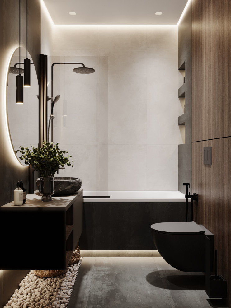 Брутальный современный интерьер, ЖК Румянцево Парк