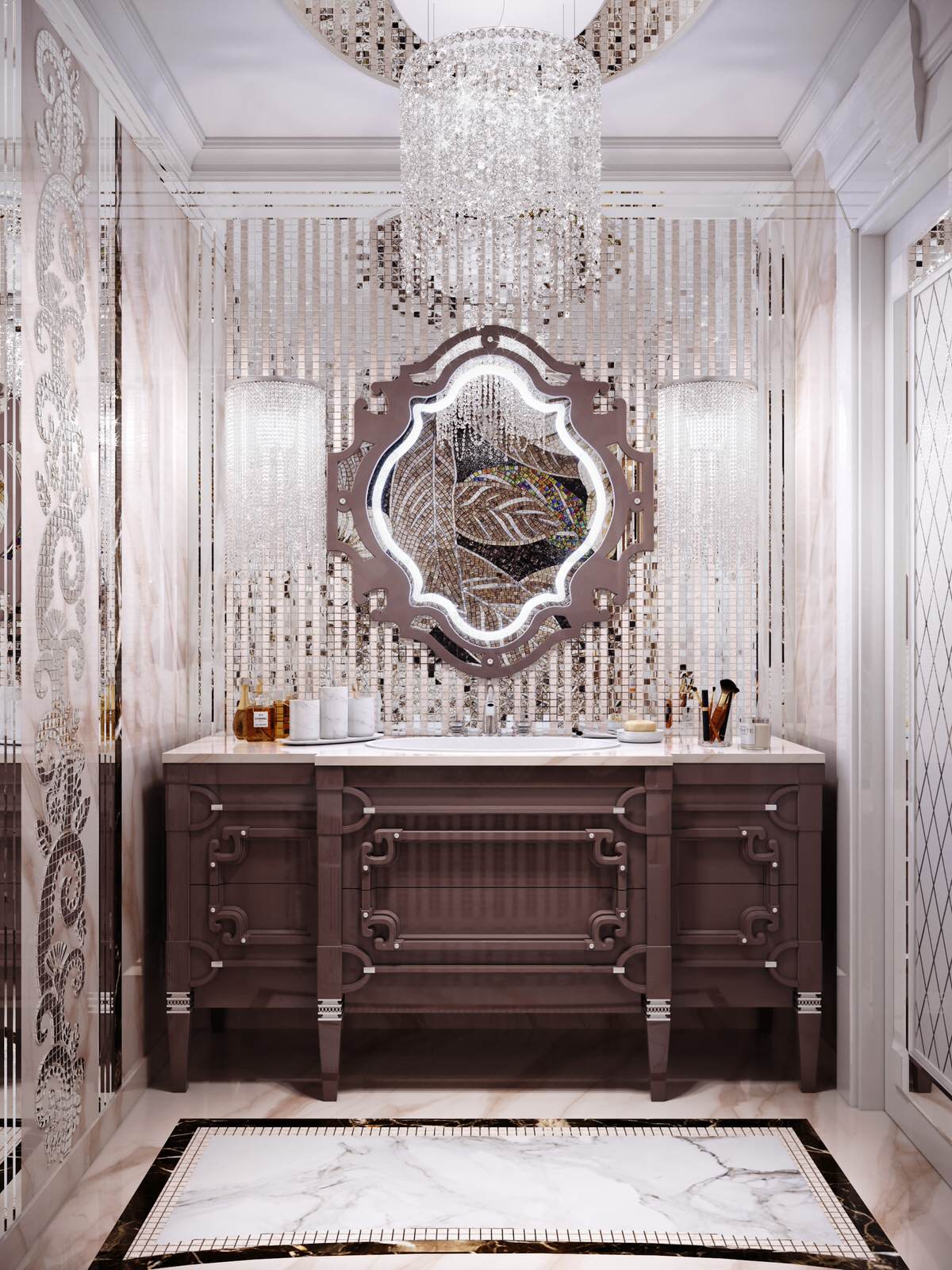 Гламурная ванная не больших размеров