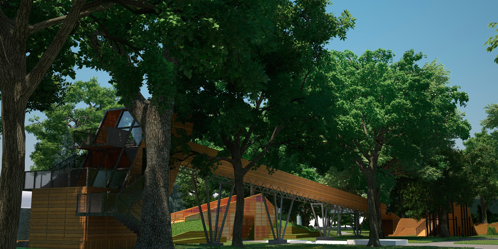 вид на полосу для дерт-джампинга