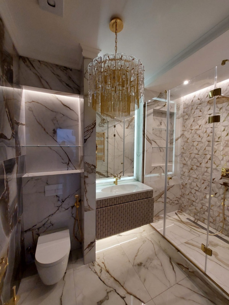 Стеклянная перегородка в душевую