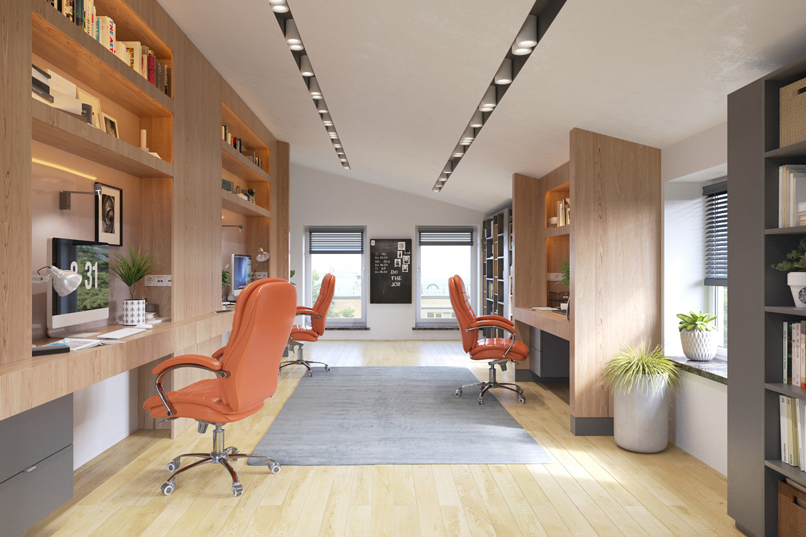 Рабочее пространство для троих детей