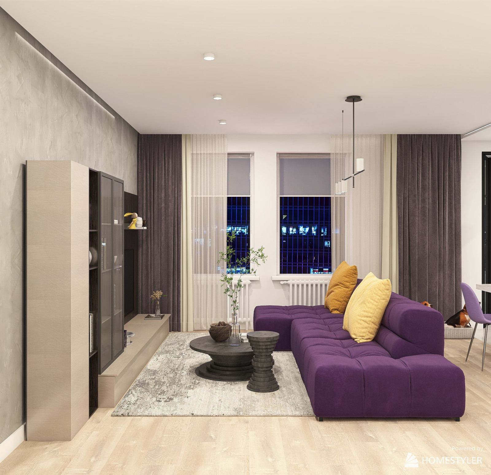 Проект двухкомнатной квартиры в современном стиле