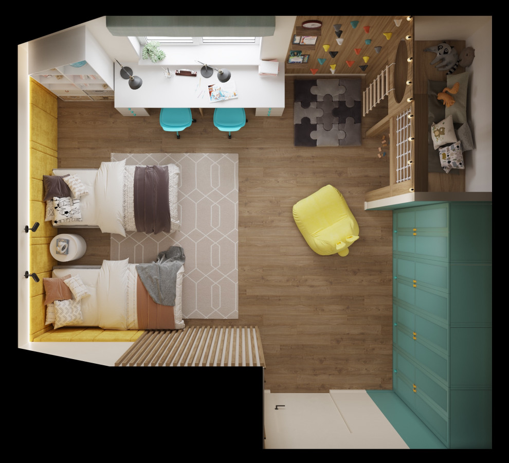 Обложка проекта: Детская для девочек (бирюзовое настроение)