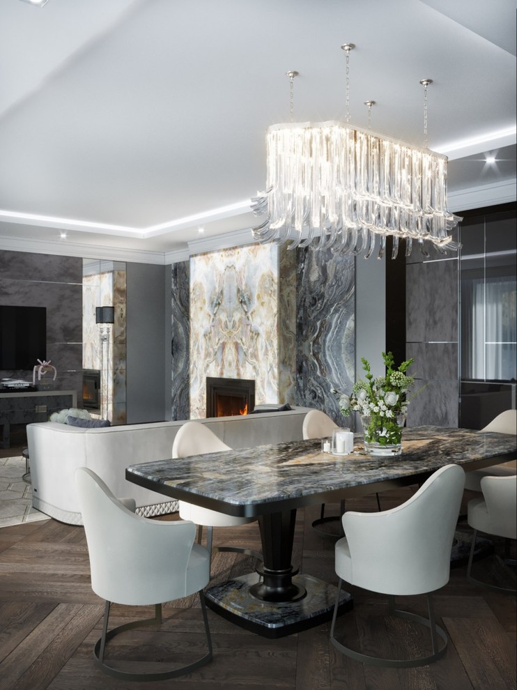 Гостиная в серых тонах