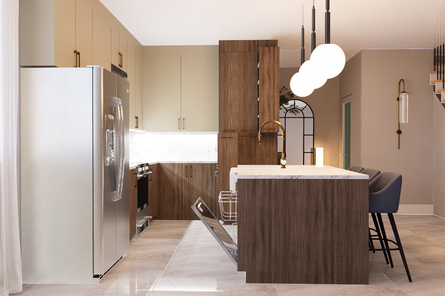 Die Küchen im Texas USA 2023. The kitchens in Texas 2023 (Render)