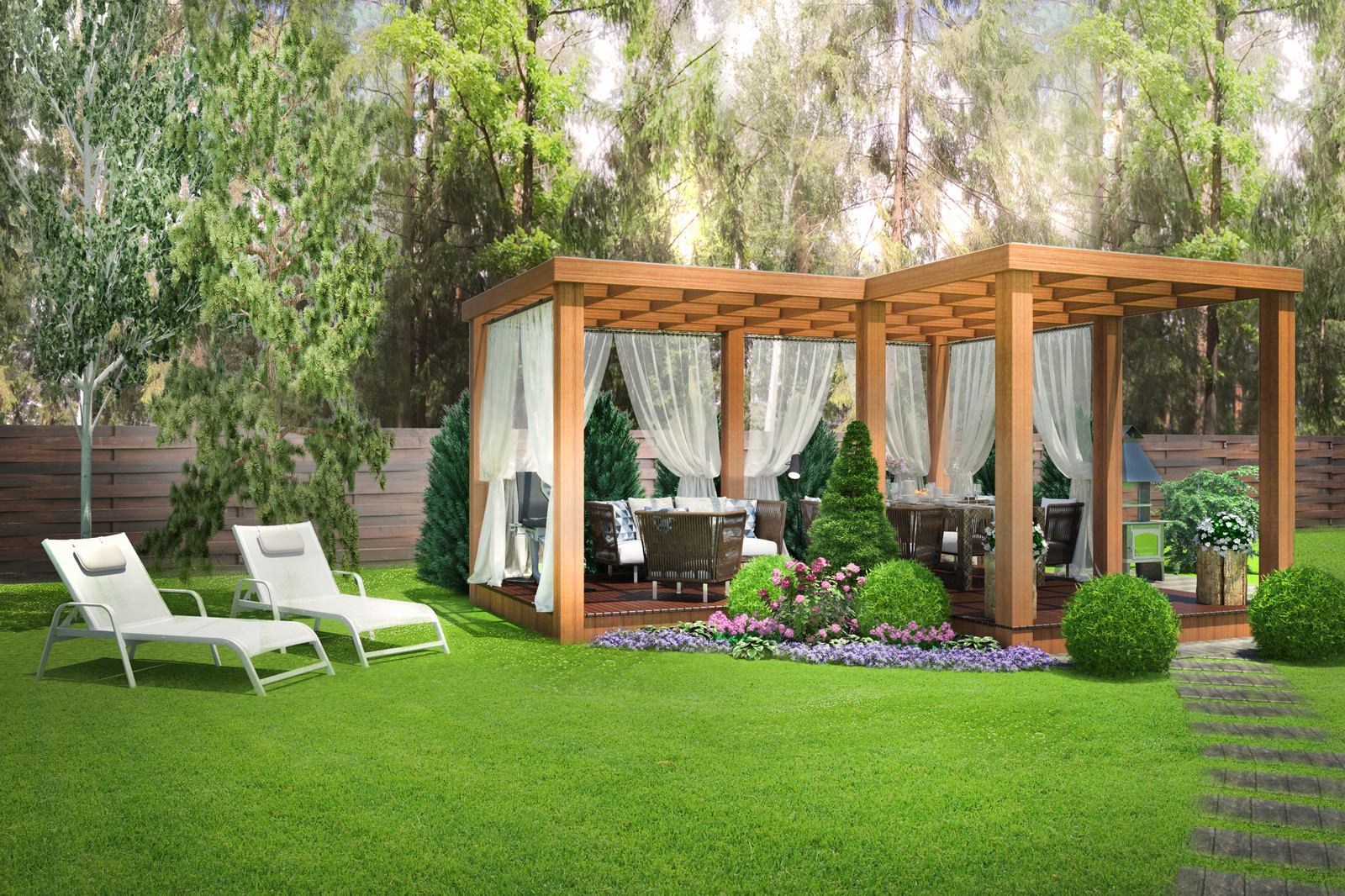 Ландшафтный дизайн для актрисы Татьяны Лютаевой