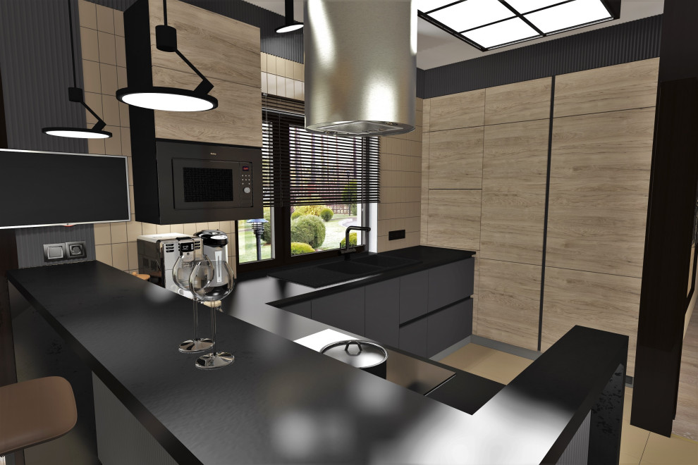 Визуализация проекта редизайн кухни в частном доме