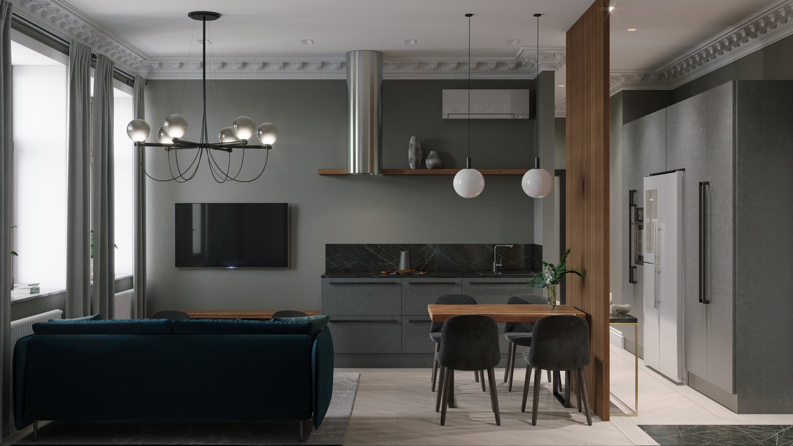 Обложка проекта: Апартаменты 55 кв.м. в доме советской постройки в Москве