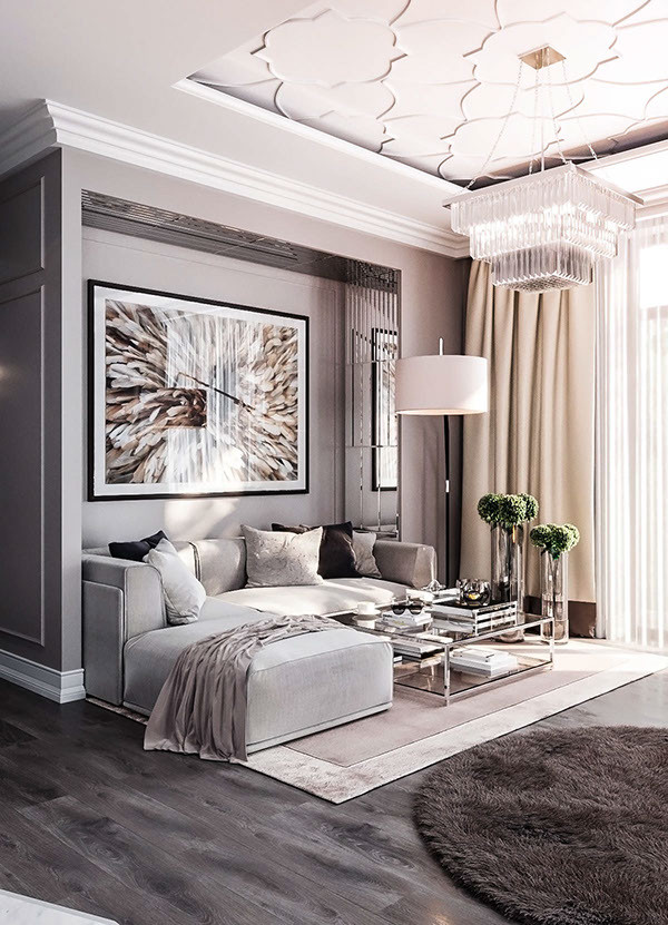 Обложка проекта: Гостиная с камином