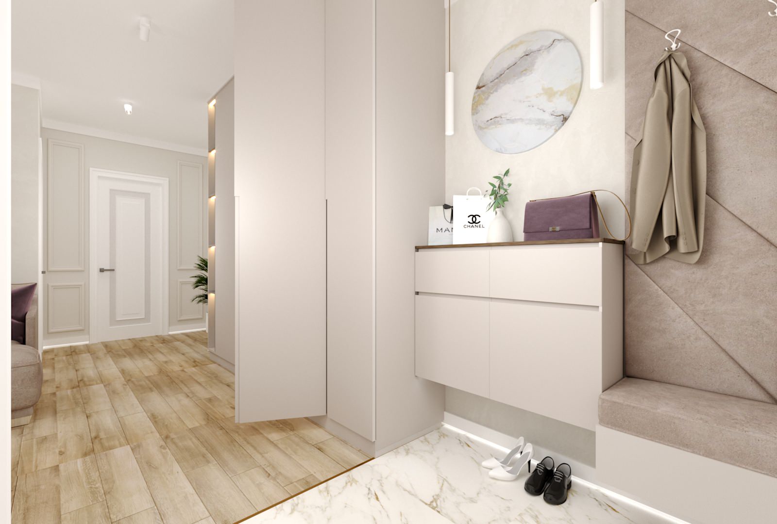 Проект квартиры 75 кв.м г.Тюмень