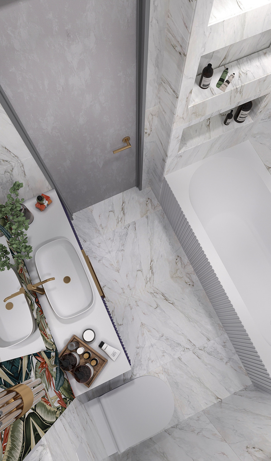 санузел в стиле ардеко