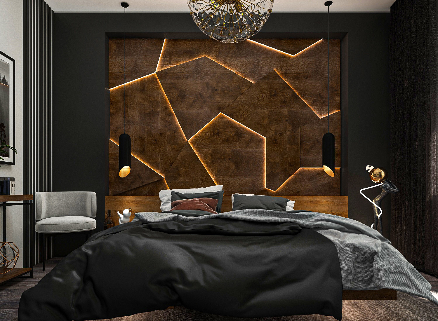 Обложка проекта: Проект  спальня для молодого человека