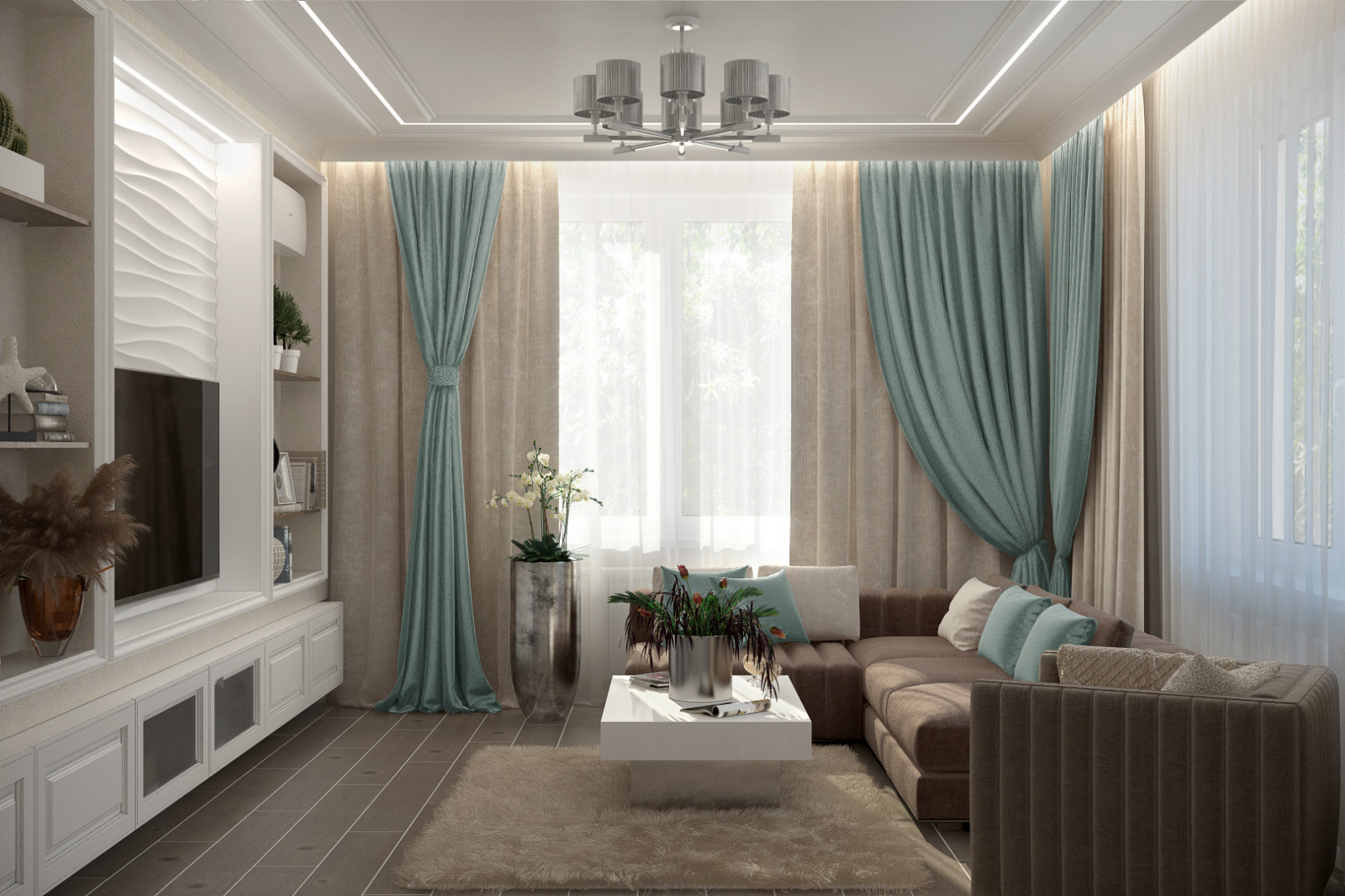 Дизайн гостиной в коттедже, ст.Динская