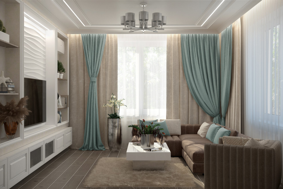 Дизайн гостиной в коттедже, ст.Динская