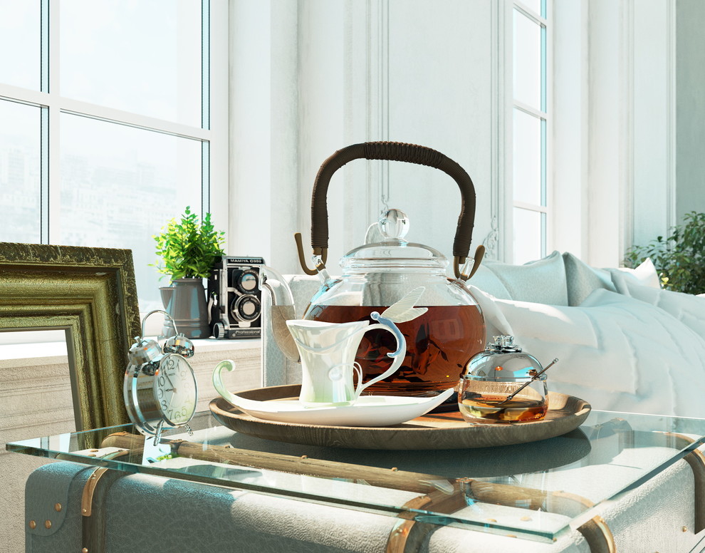 Солнечная скандинавская спальня