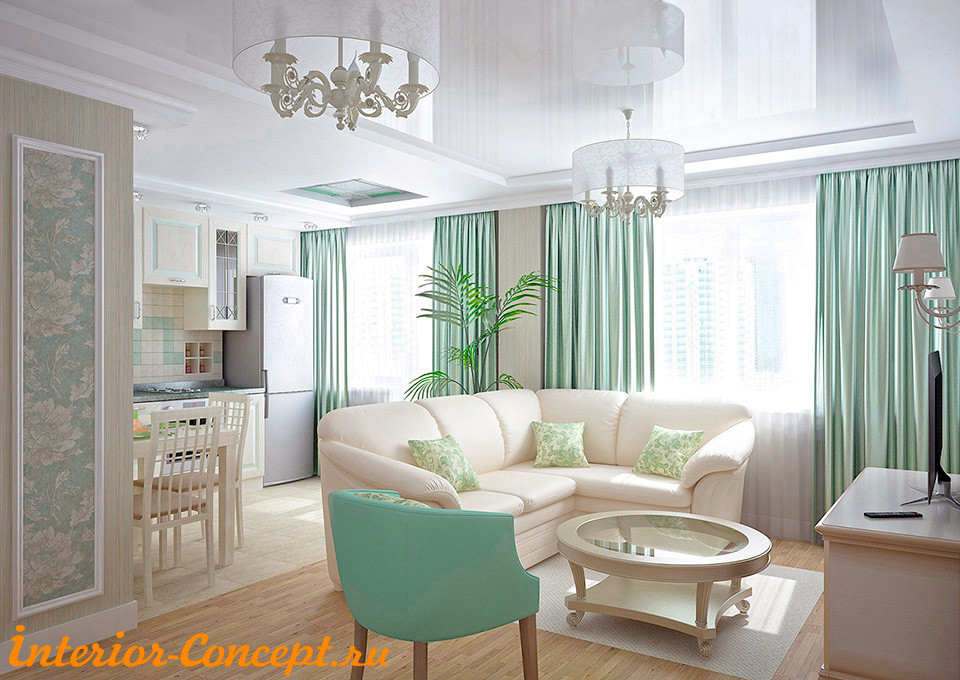 Обложка проекта: Гостиная в стиле Современная классика