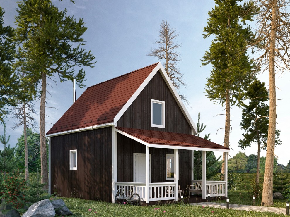 Деревянный гостевой дом с баней