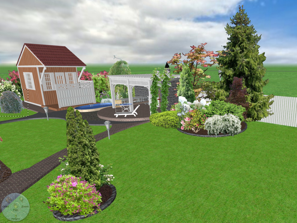 Схема, зонирование огорода, участок в Ревде