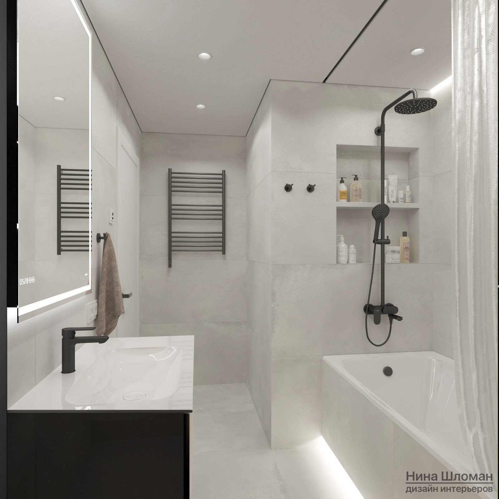 Светлый современный интерьер в старом фонде