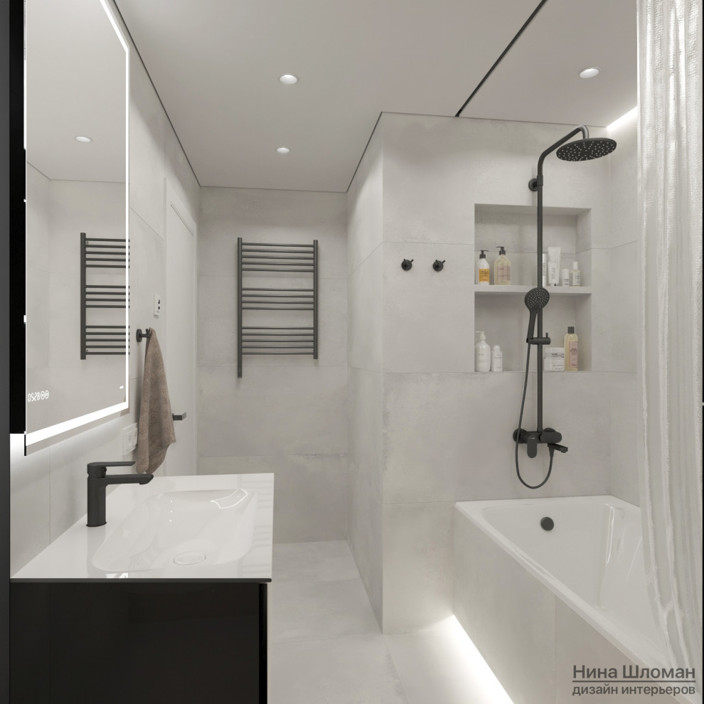 Светлый современный интерьер в старом фонде