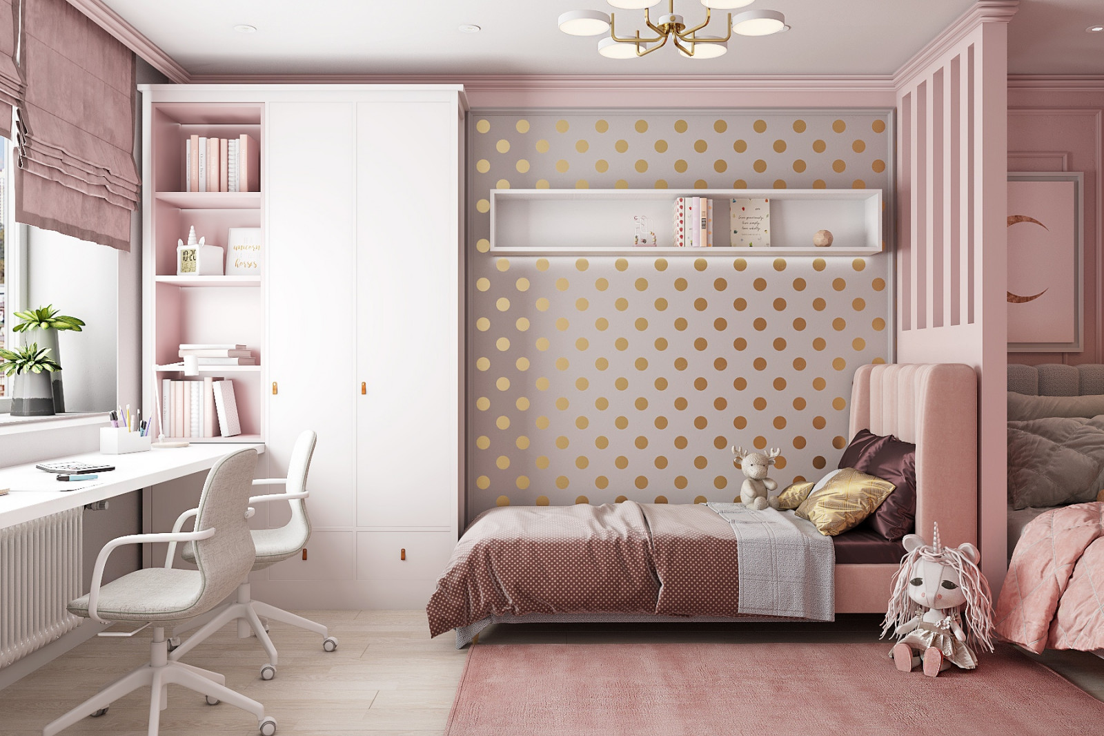 Яркая классика в трехкомнатной квартире