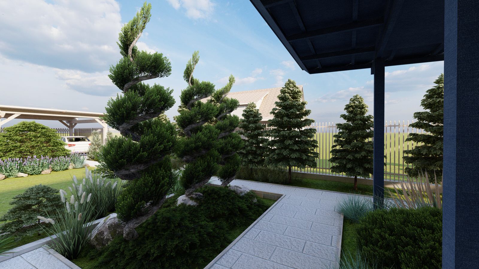 Участок Новая Рига 2 вариант.Хвойные