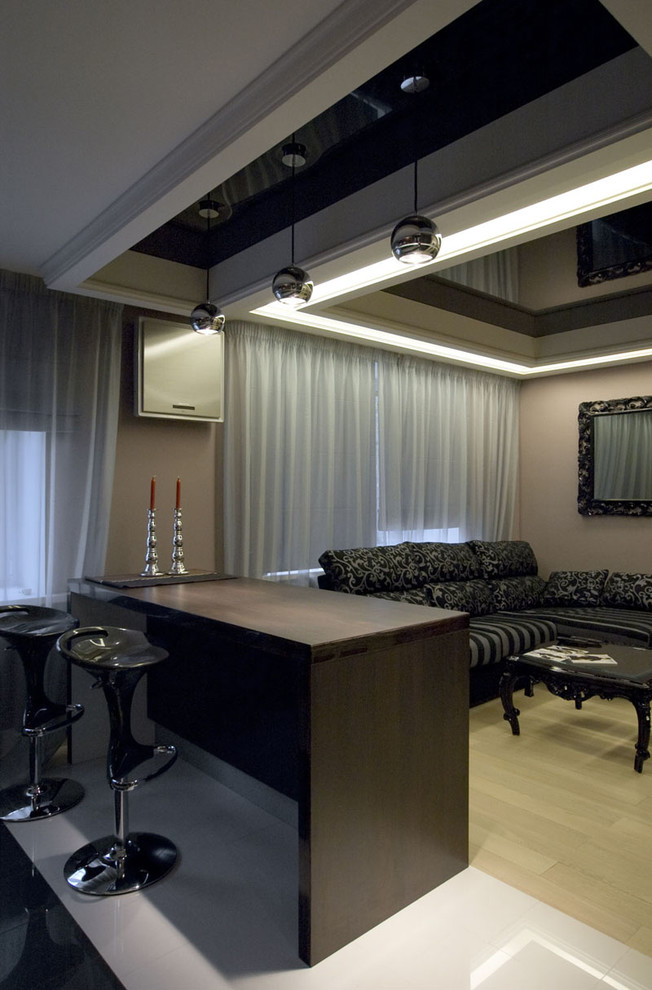 черно-белый интерьер