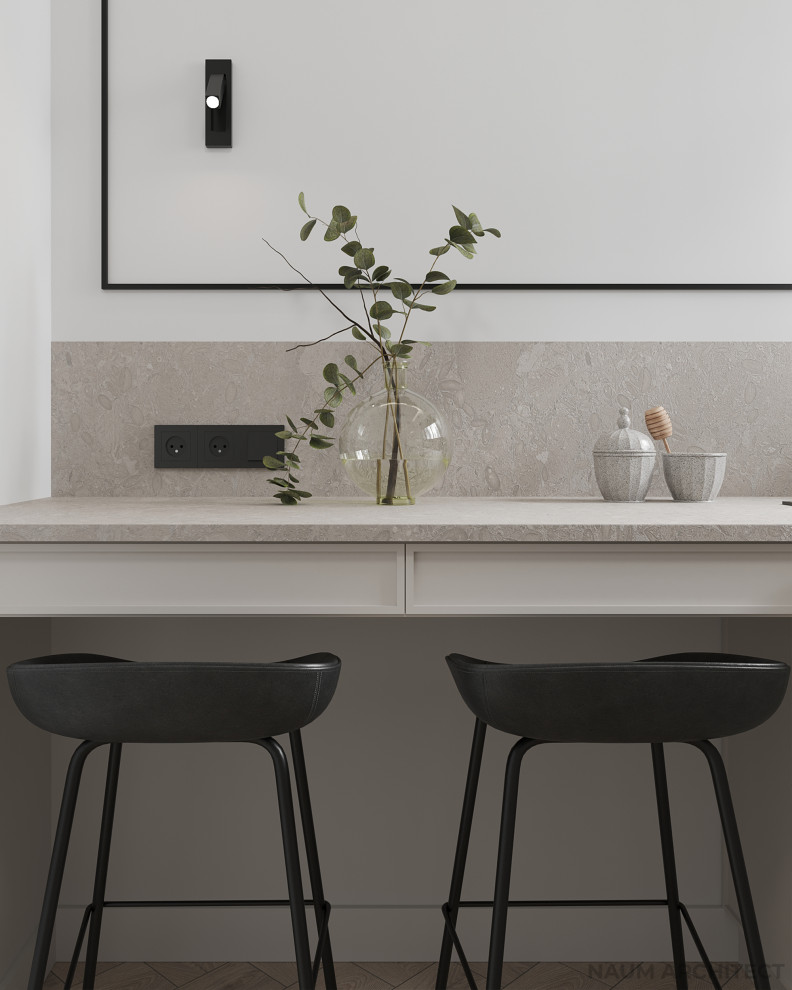 Обложка проекта: Кухня 5,6 м² при террасе в частном доме