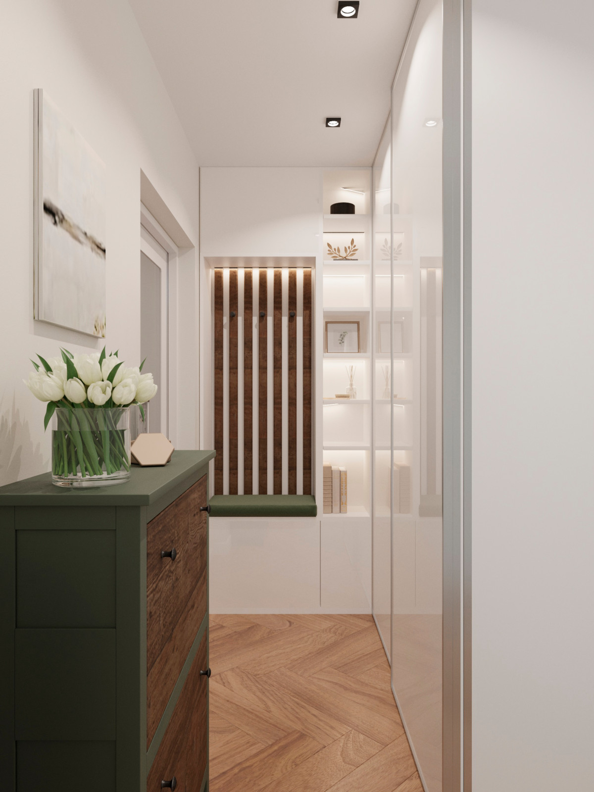 Дизайн-проект для молодой семьи в ЖК Лучи