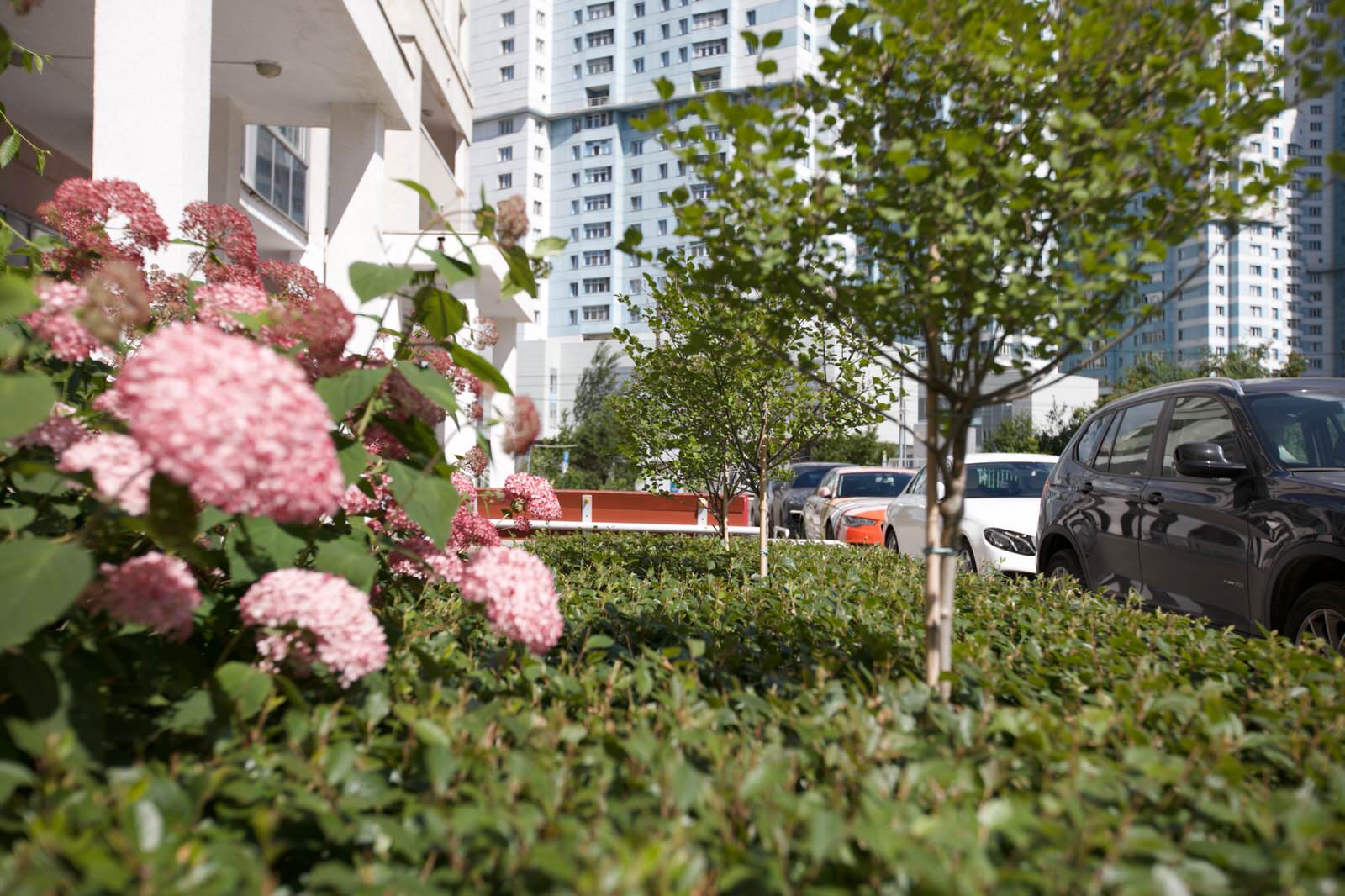 Оформление входа в подъезд многоквартирного дома на Ходынке ЖК "Гранд парк"