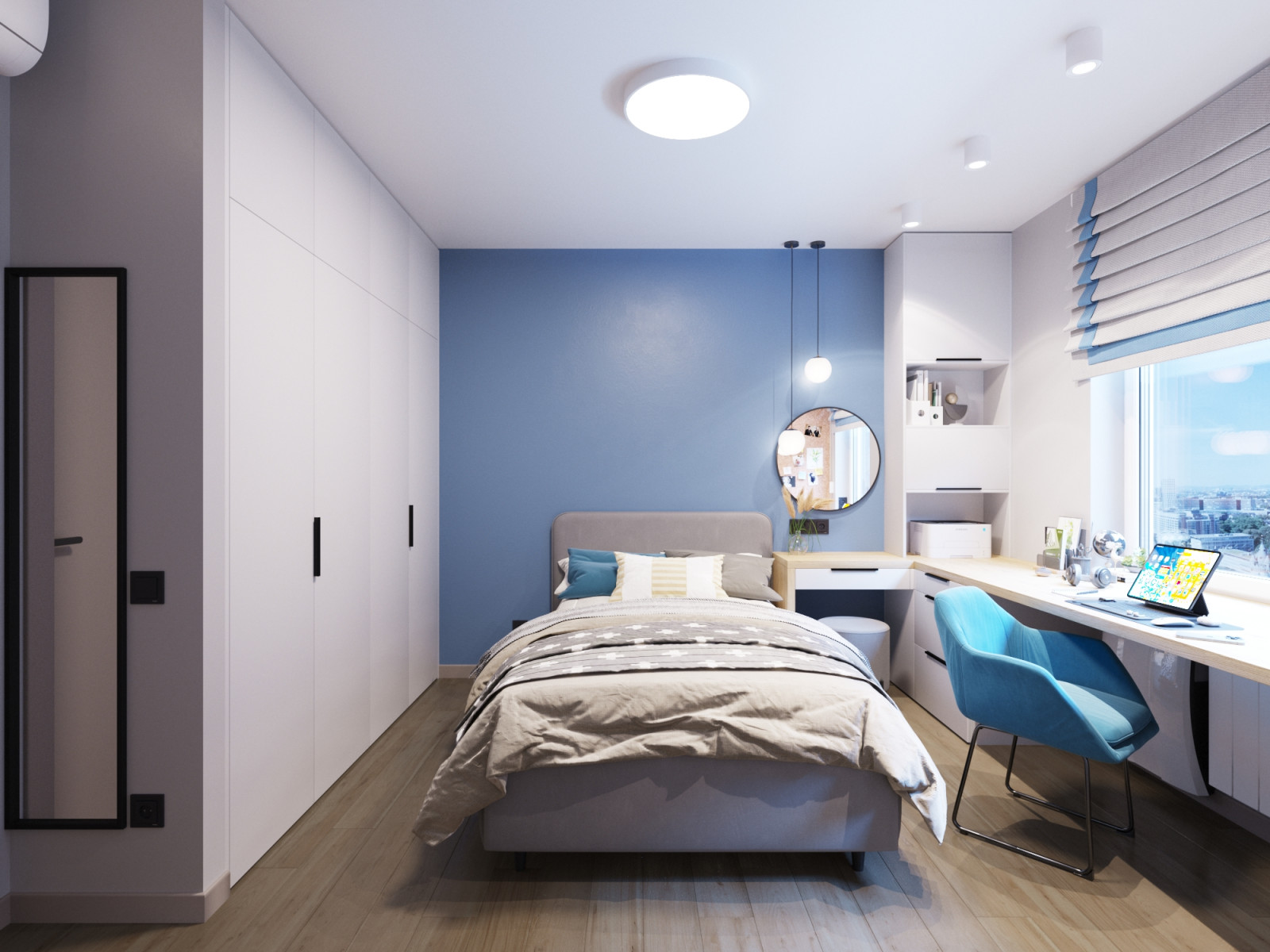 Дизайн-проект 4х комнатной квартиры 81 м2 для многодетной семьи