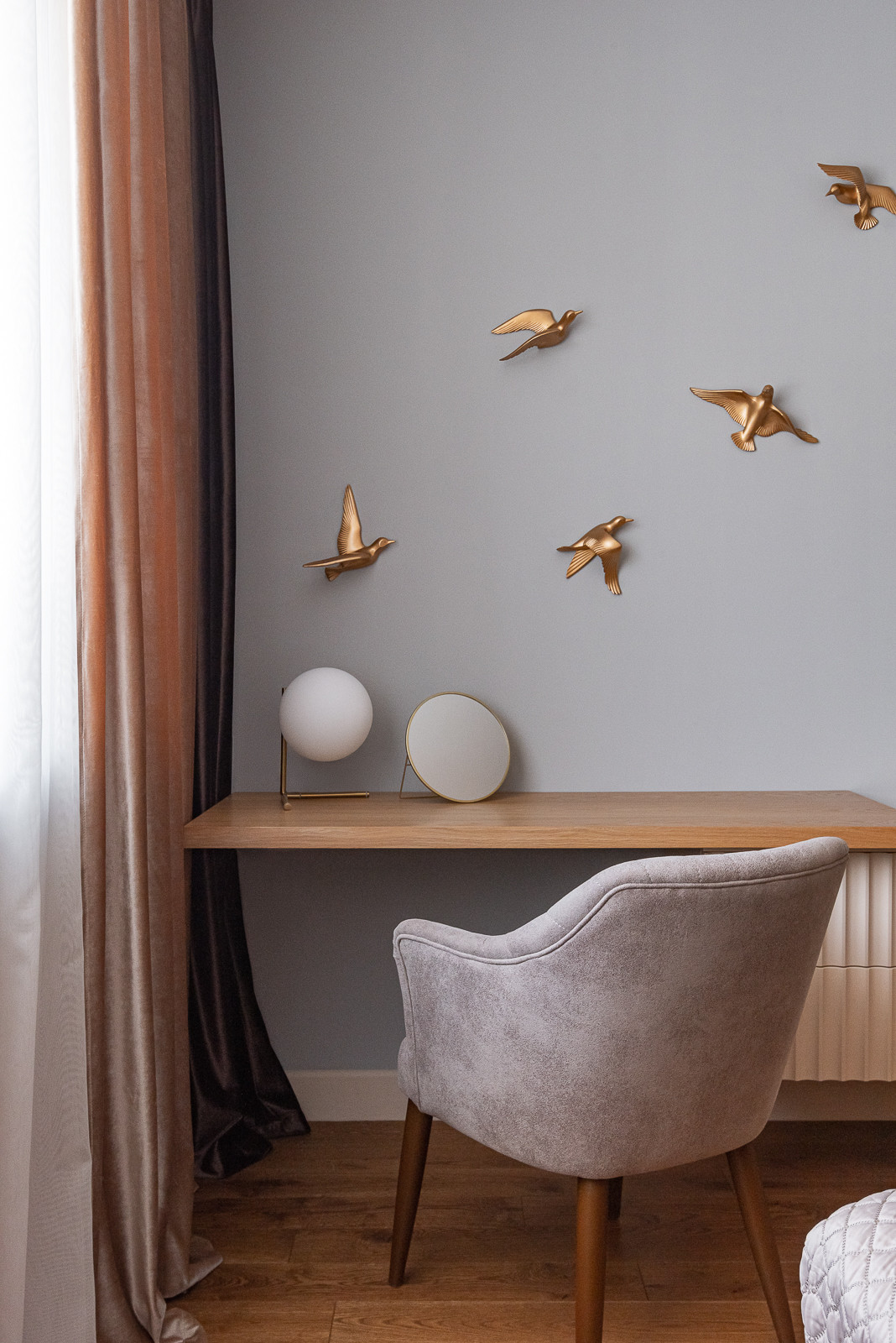 Реализованный проект трёхкомнатной квартиры в современном стиле, г. Уфа.