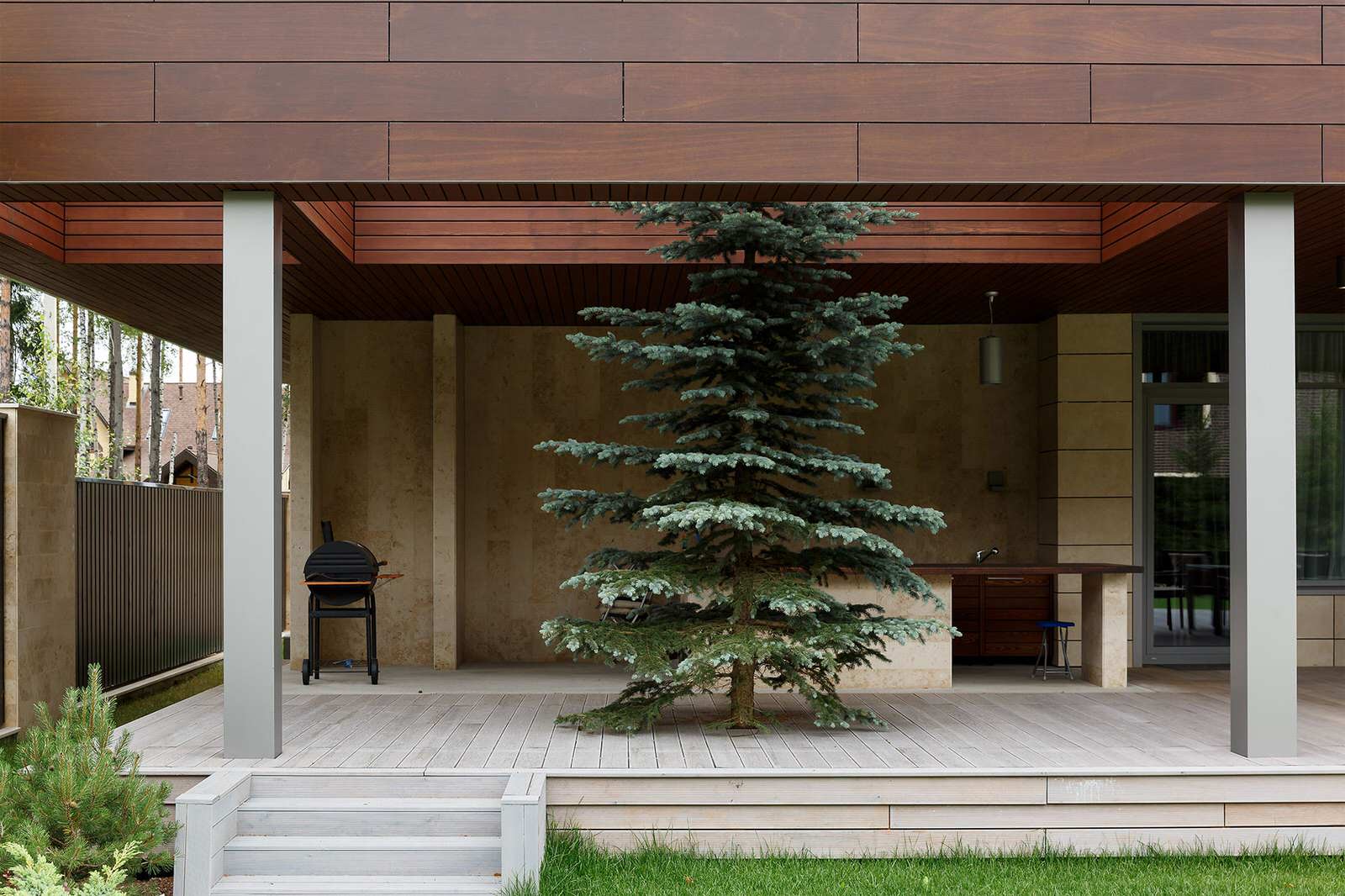 Коттедж с плоской кровлей