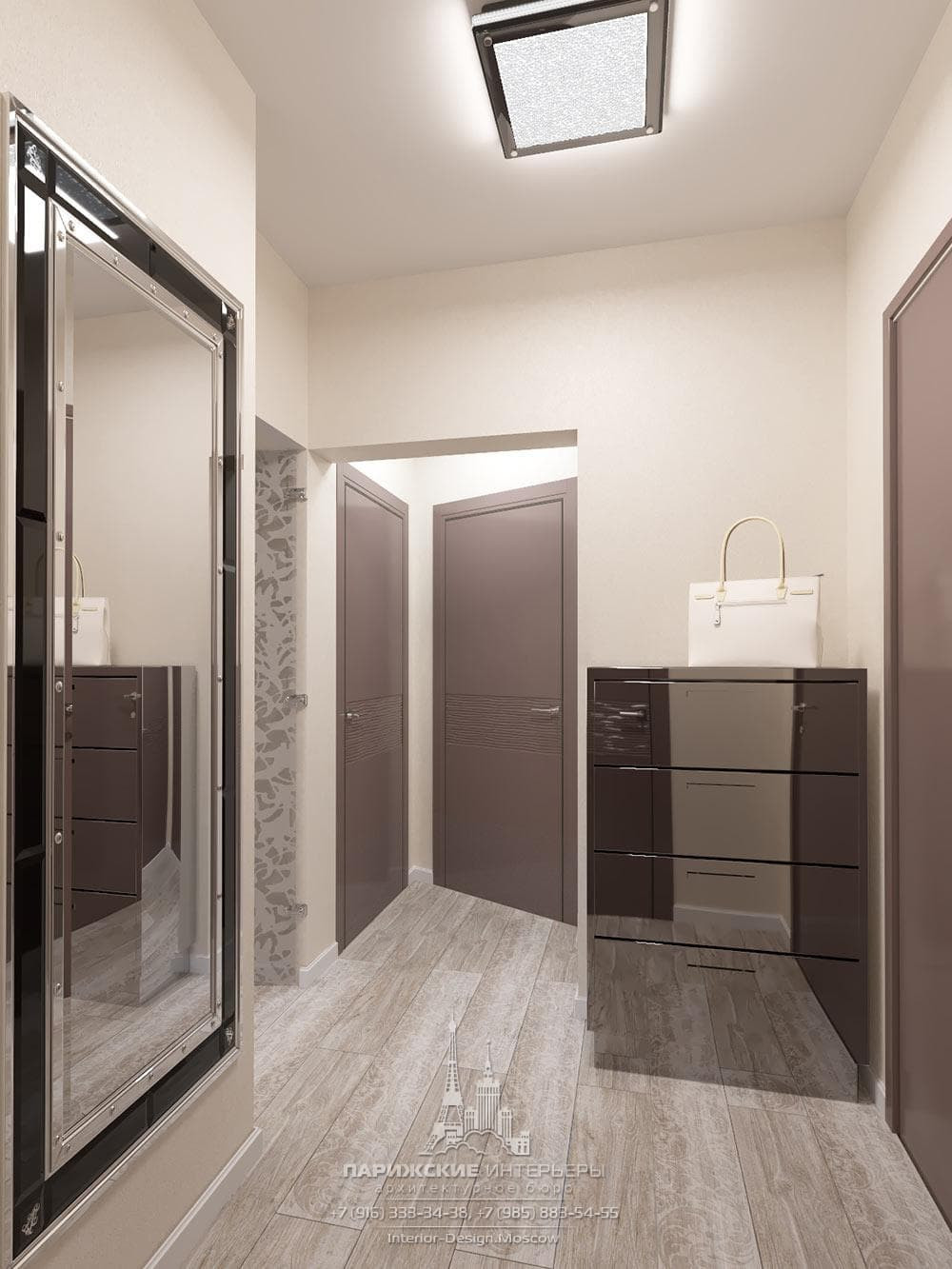 Дизайн однокомнатной квартиры 40 кв. м в современном стиле