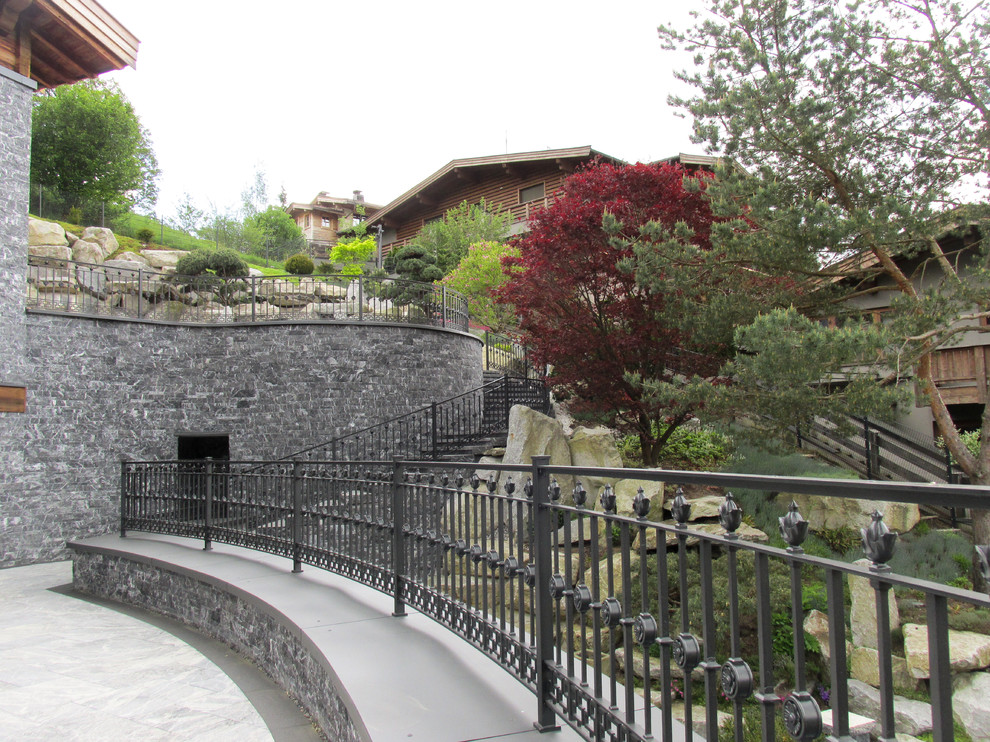Japanese style garden design & Waterfall construction in Tyrol