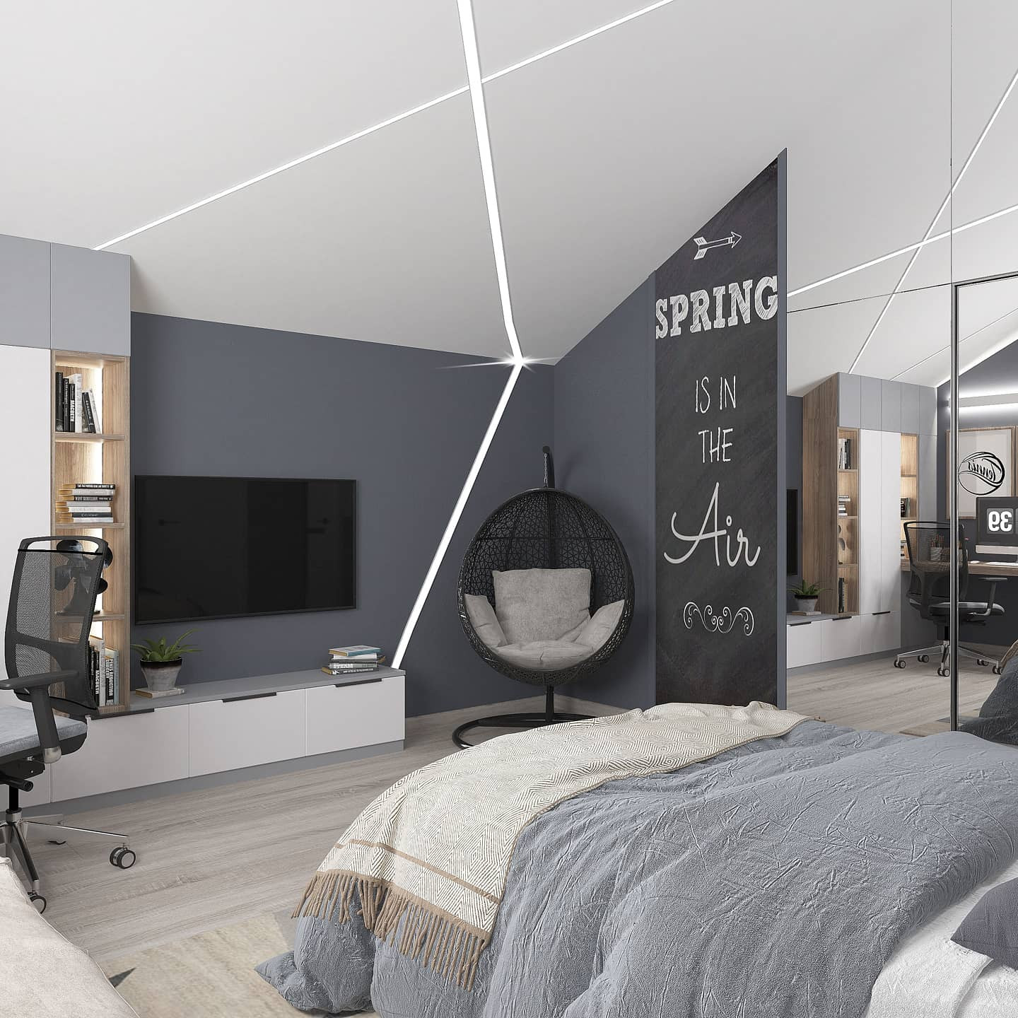 Детская комната для подростка в загородном доме