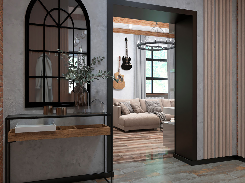 Сталинка-лофт. Гостиная-кухня