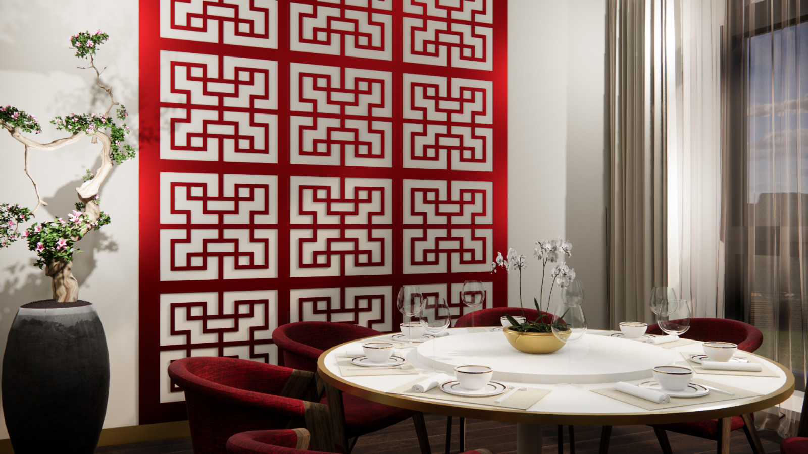 Визуализация проекта китайского ресторана